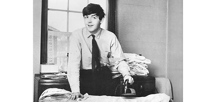 1963-03-25 John Lennon and Paul McCarney at 20 Forthlin Road